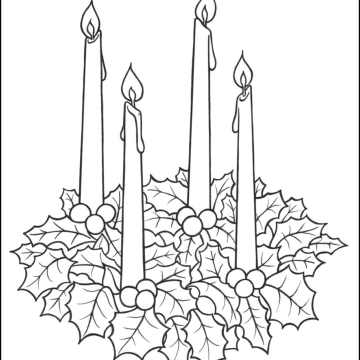 Printable advent coloring page