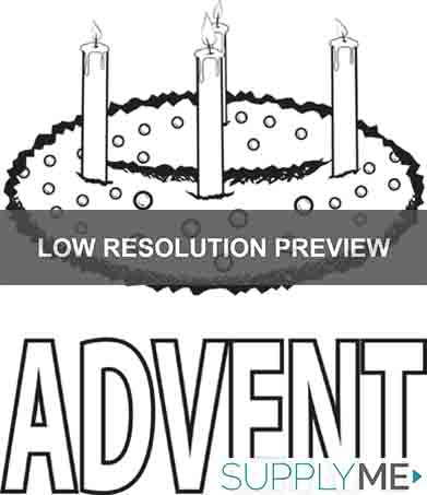 Printable advent wreath coloring page for kids â