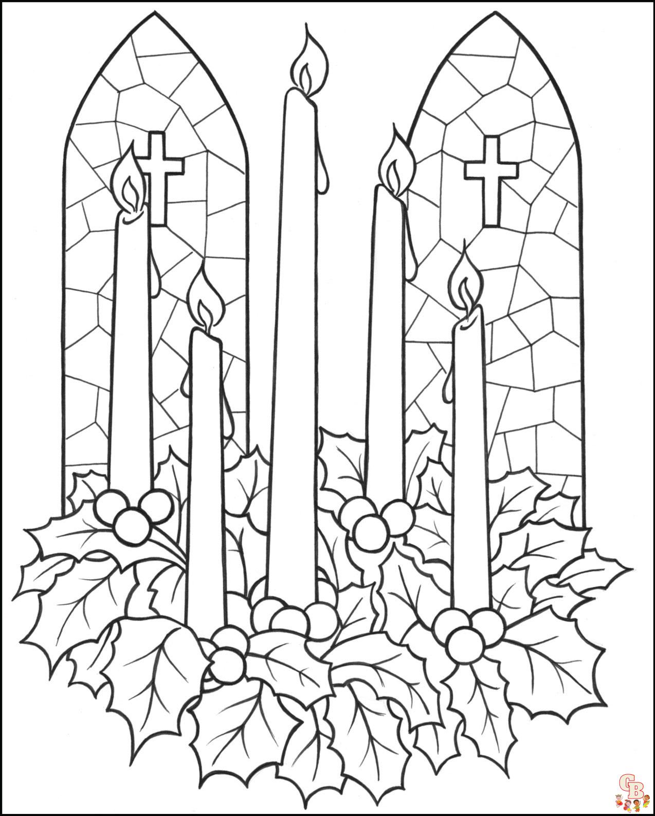Printable advent coloring pages free for kids and adults