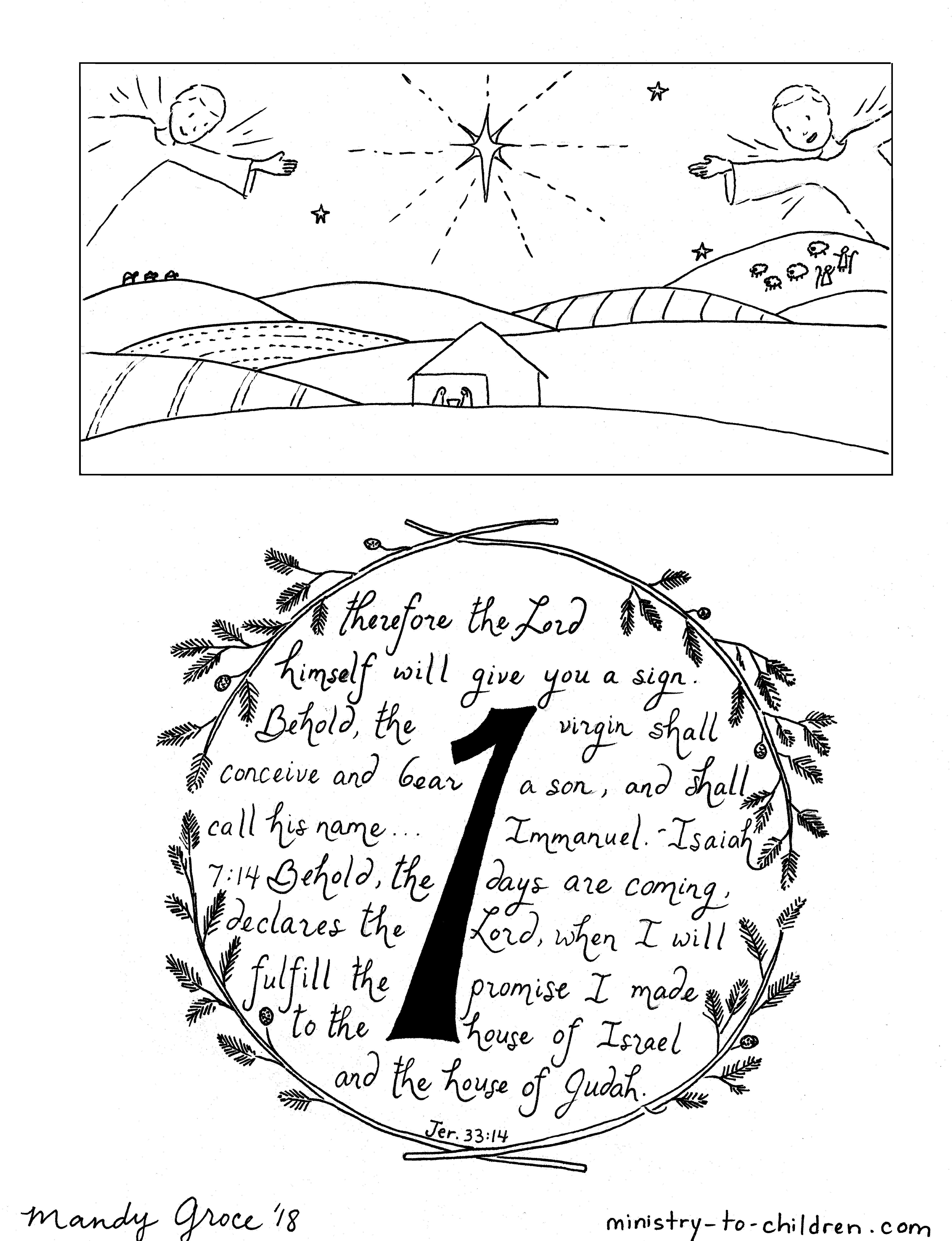 Advent coloring pages activities for kids â sunday school