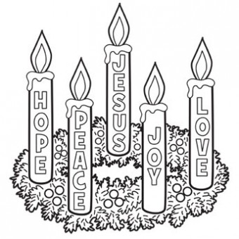 Printable advent coloring pages