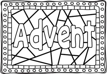 Advent coloring pages by ponder and possible tpt