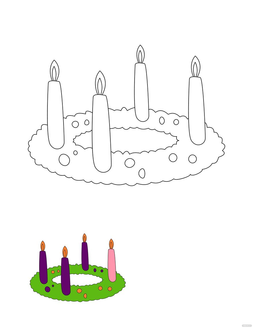 Free christmas advent coloring page