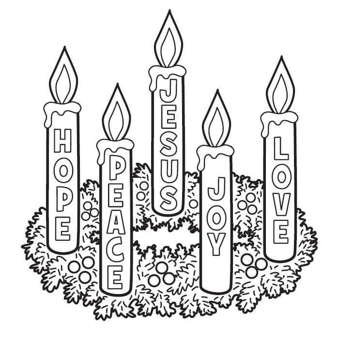 Advent coloring pages printable for free download