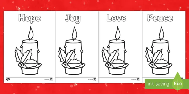 Advent wreath colouring page learning resource