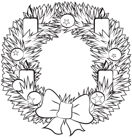 Advent wreath coloring page free printable coloring pages