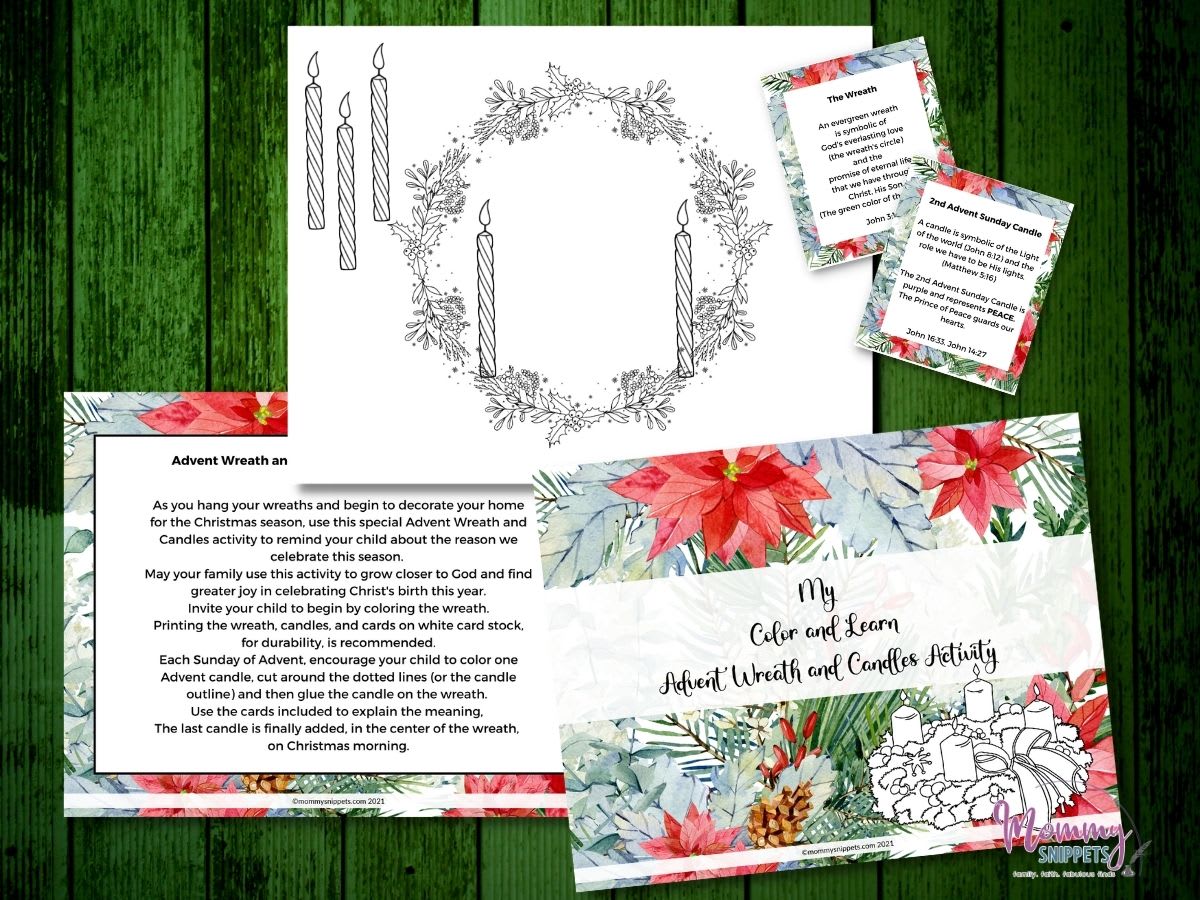 Printable advent wreath activity