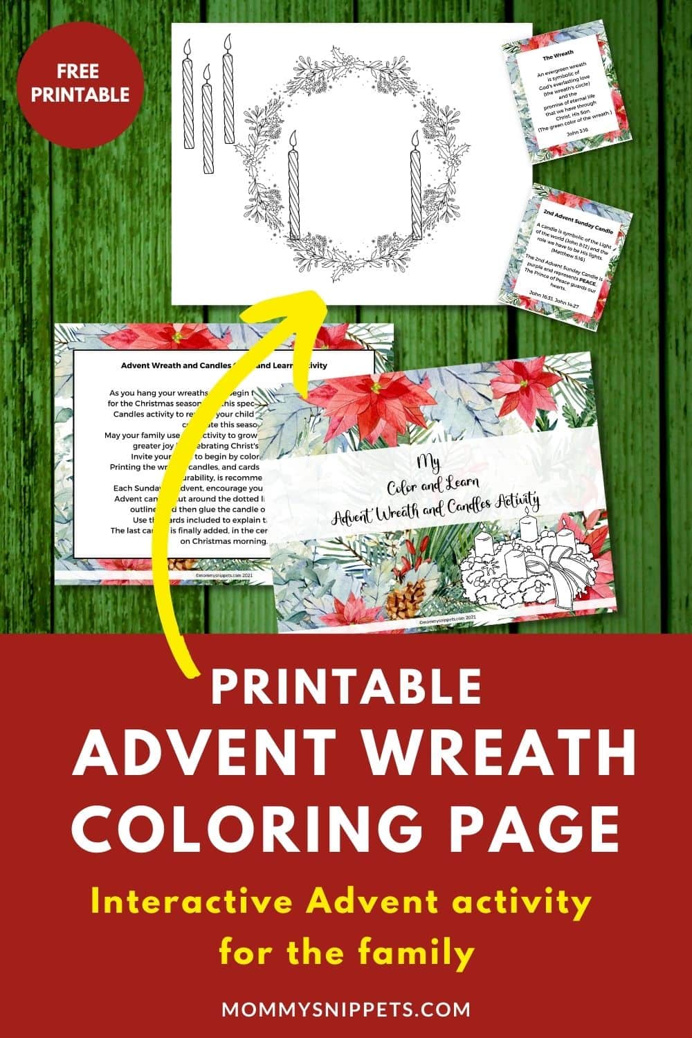 Printable advent wreath activity