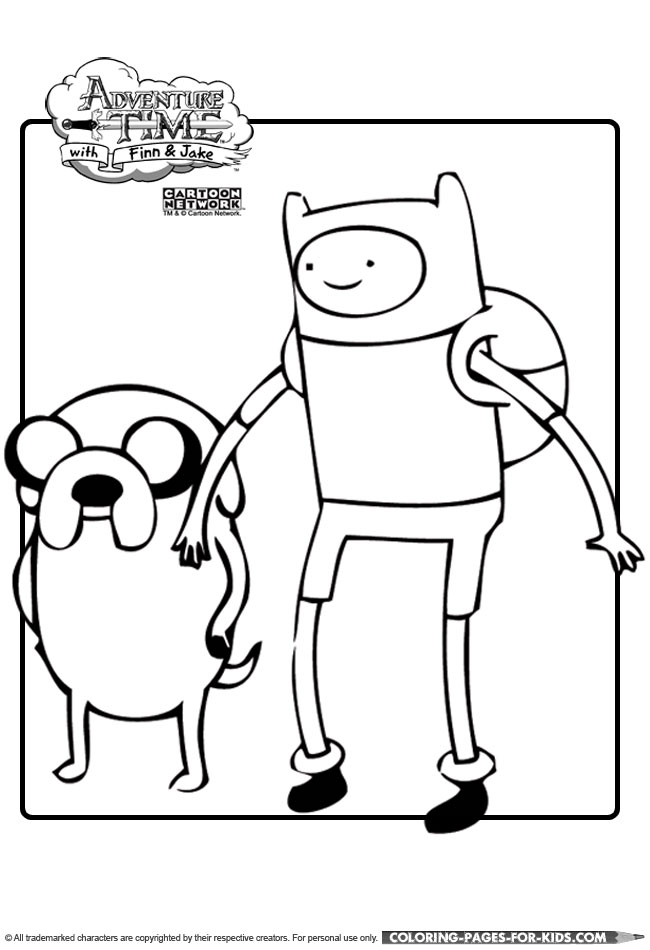 Adventure time printable coloring page for kids