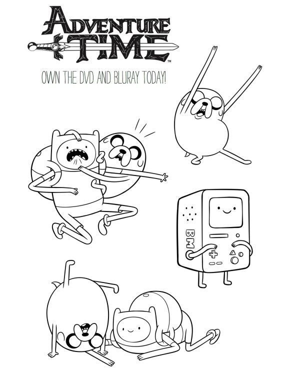 Cartoon network printable adventure time coloring page