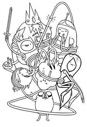 Free printable adventure time coloring pages for adults and kids