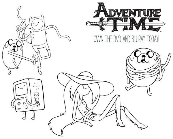 Free cartoon network printable adventure time coloring page