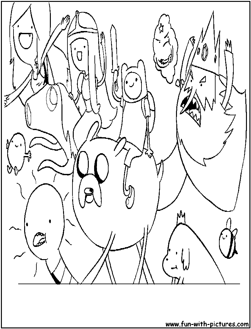 Adventure time coloring pages