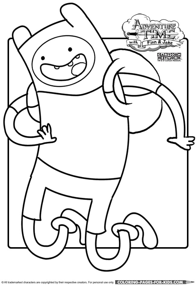 Adventure time coloring page for kids to print