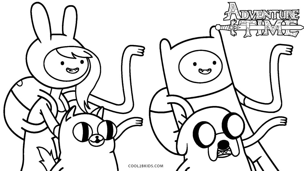 Free printable adventure time coloring pages for kids