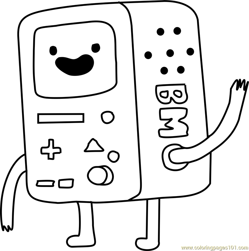 Bmo coloring page for kids