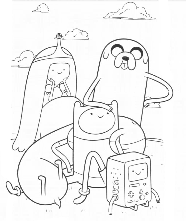 Adventure time coloring pages printable for free download