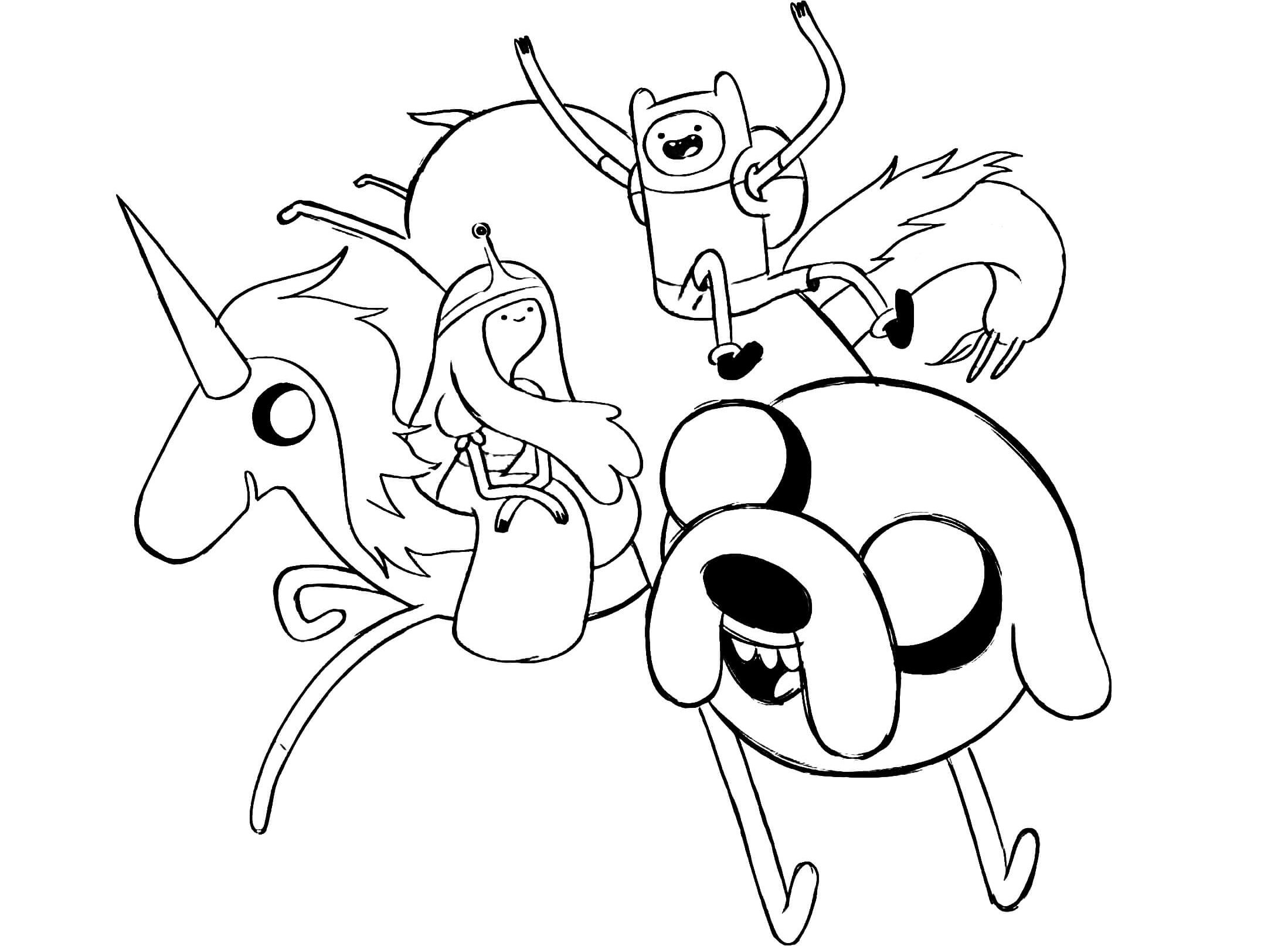 Adventure time coloring pages