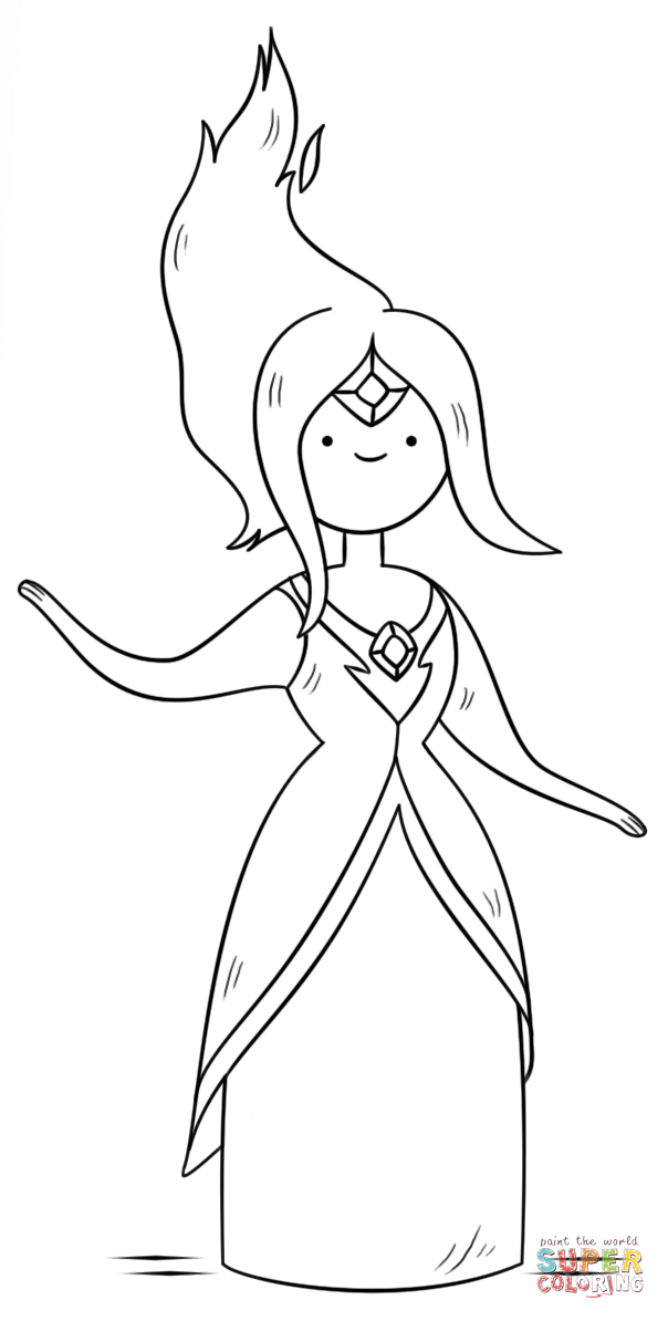 Flame princess coloring page free printable coloring pages