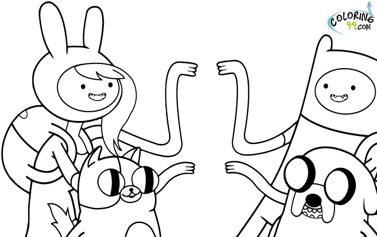 Adventure time coloring pages team colors