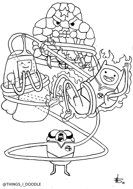 Large colouring pages embroidery patterns featuring the simpsons adventure time and my little pony