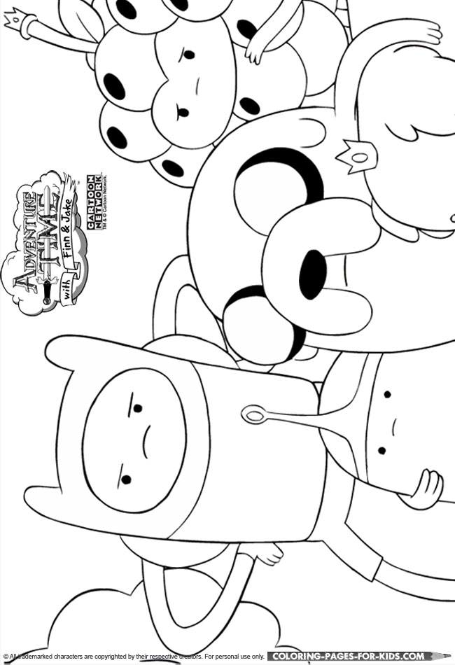 Adventure time coloring sheet