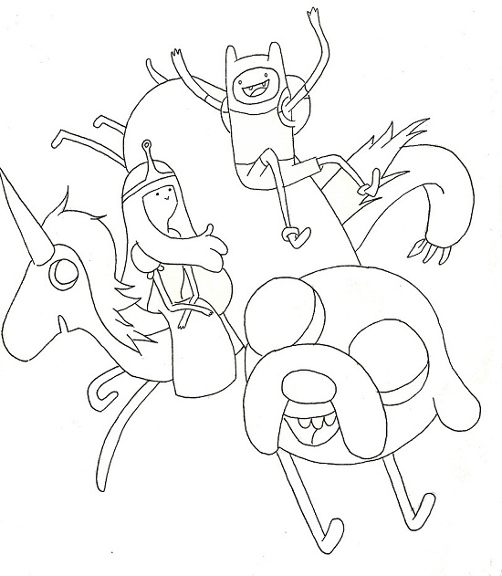 Printable adventure time coloring pages