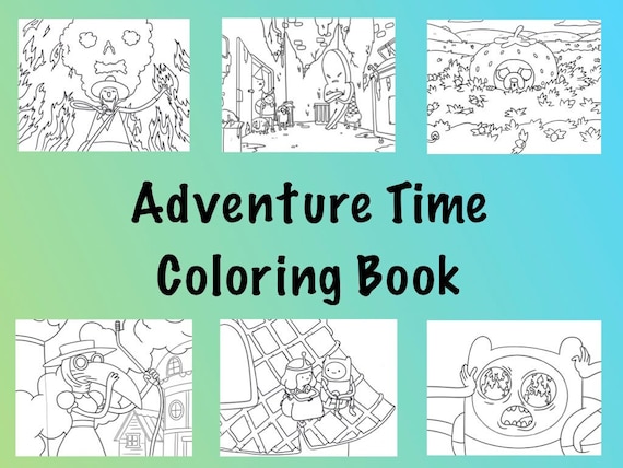 Printable adventure time coloring pages digital download download now