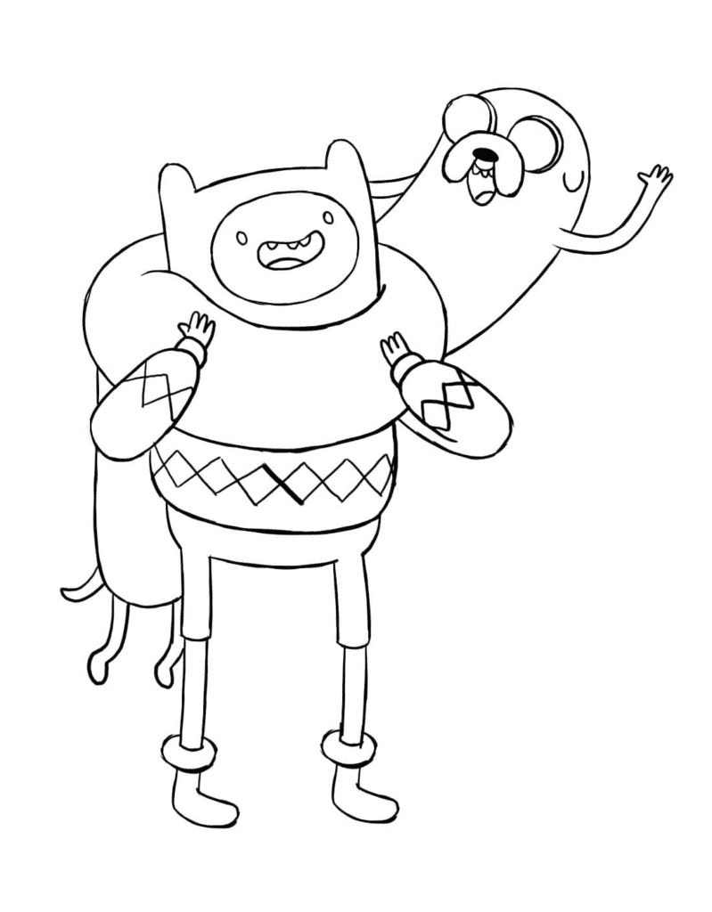 Adventure time coloring pages printable for free download