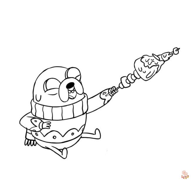 Adventure time jake coloring pages printable free and easy