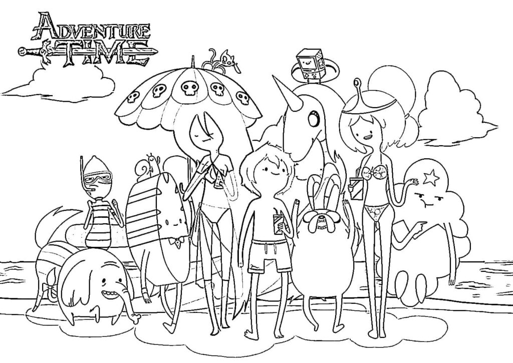 Adventure time coloring pages printable coloring pages