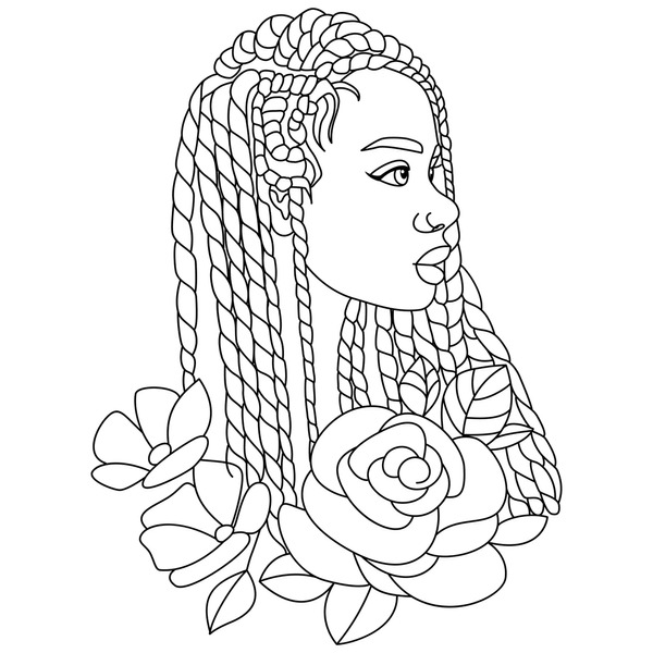 African woman coloring page images stock photos d objects vectors