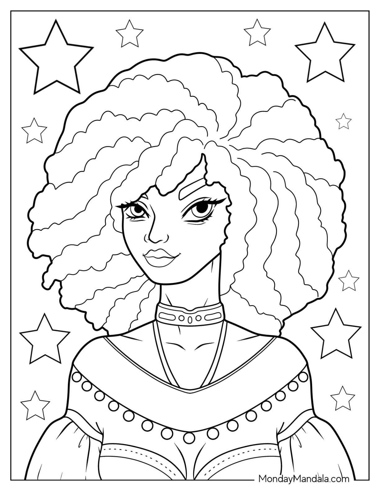 Black girl coloring pages free pdf printables