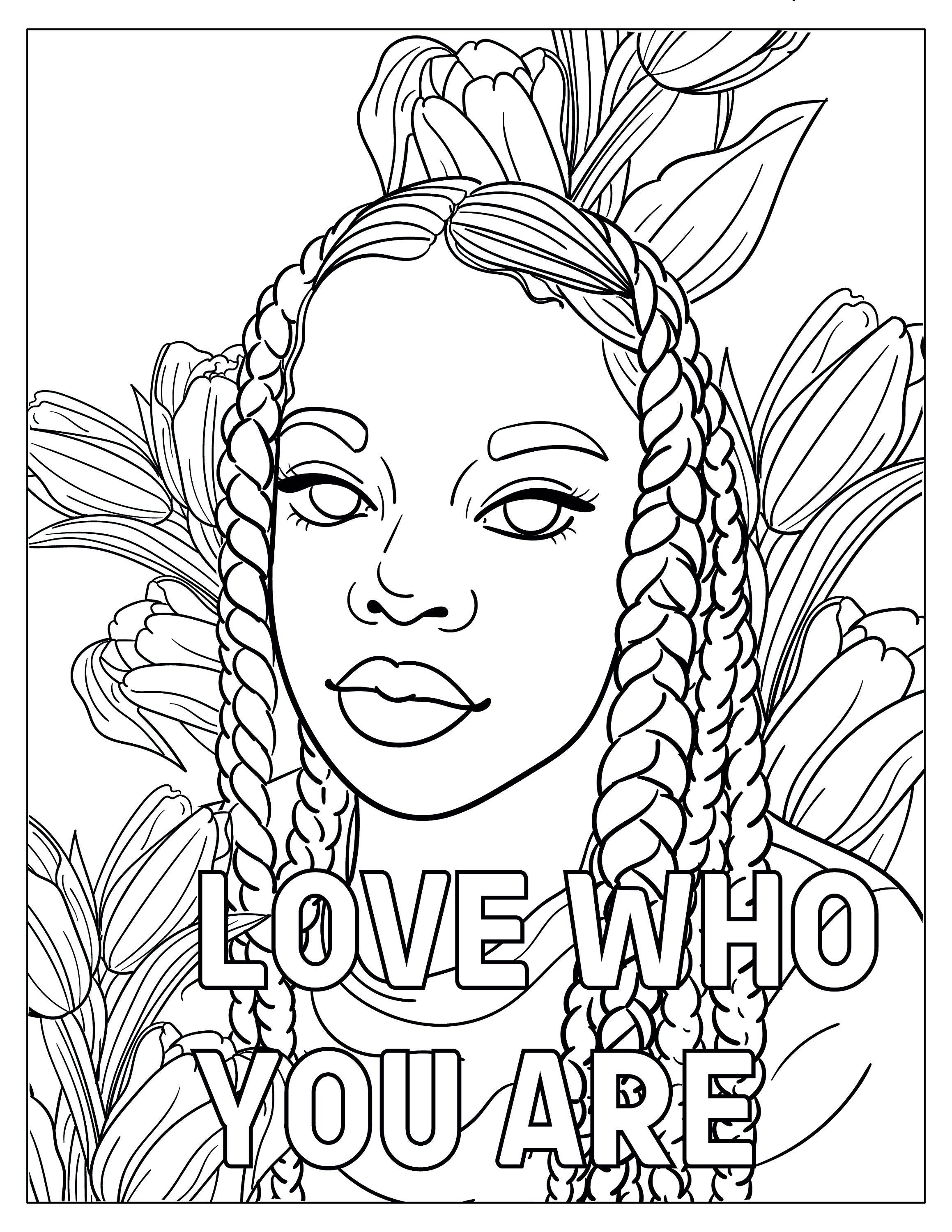 Pin on black women diversity coloring pages