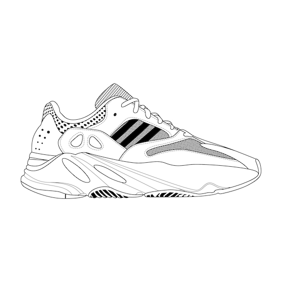 Sneaker coloring book instant download