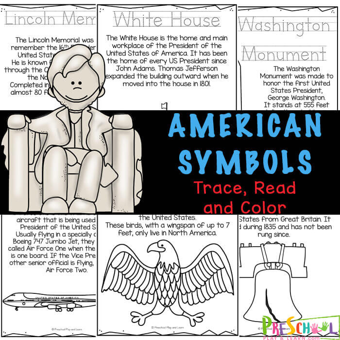 Ð free patriotic american symbols for kids readers to color and learn