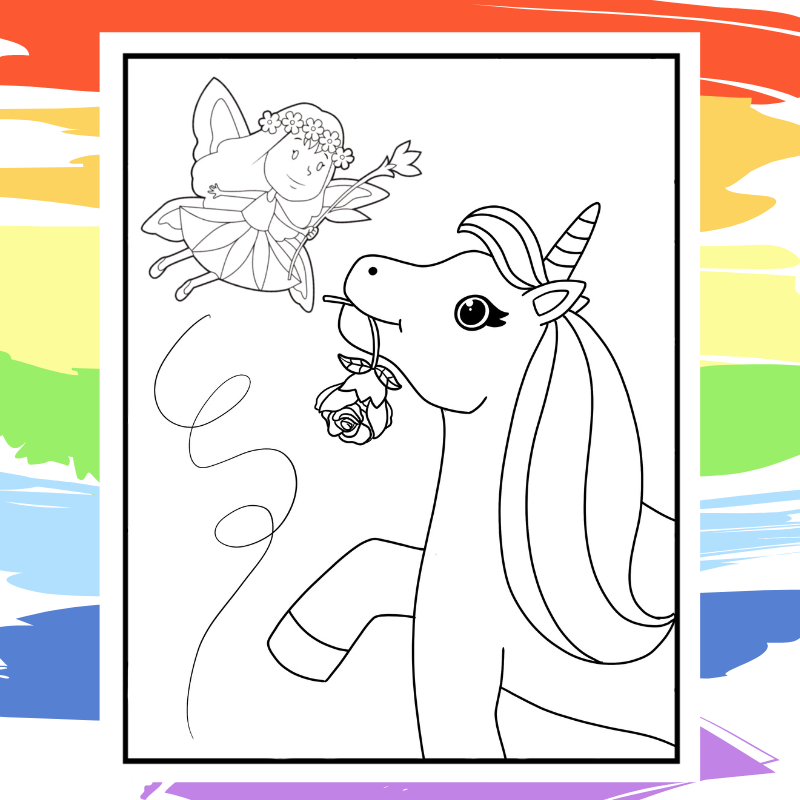 Cute unicorn coloring pages