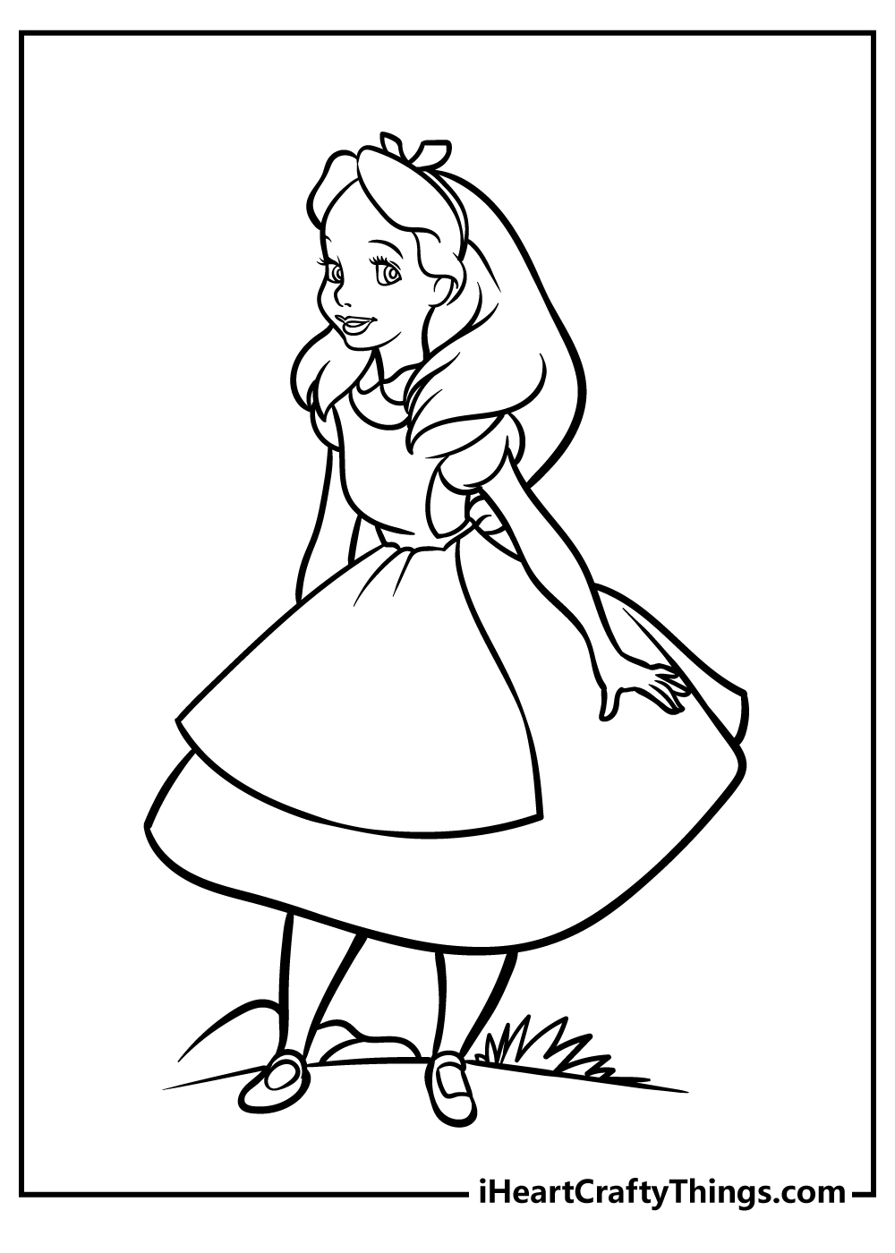 Alice in wonderland coloring pages free printables