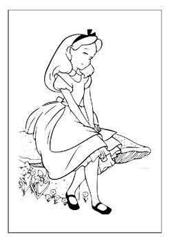 Printable alice in wonderland coloring sheets magic of imagination