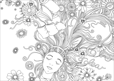 Alice in wonderland coloring page free printable coloring pages