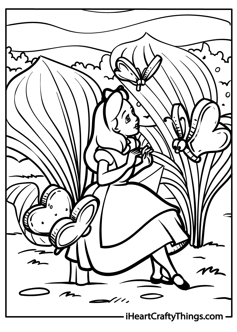 Alice in wonderland coloring pages free printables