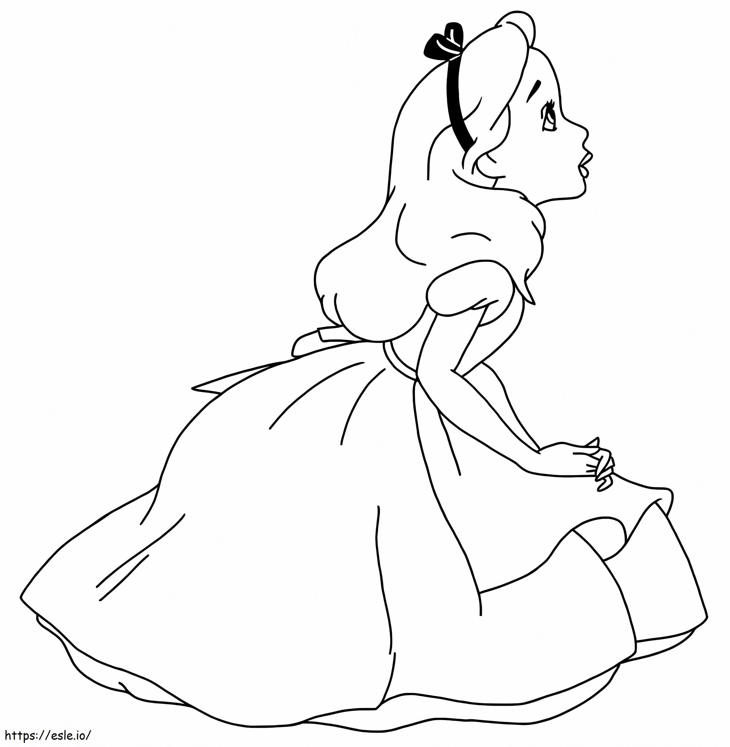 Alice in wonderland free printable coloring page