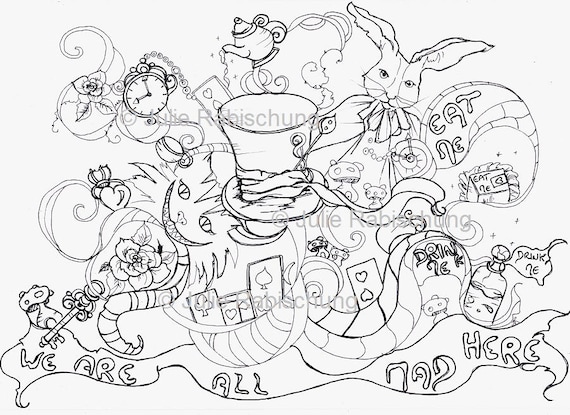 Wonderland coloring page