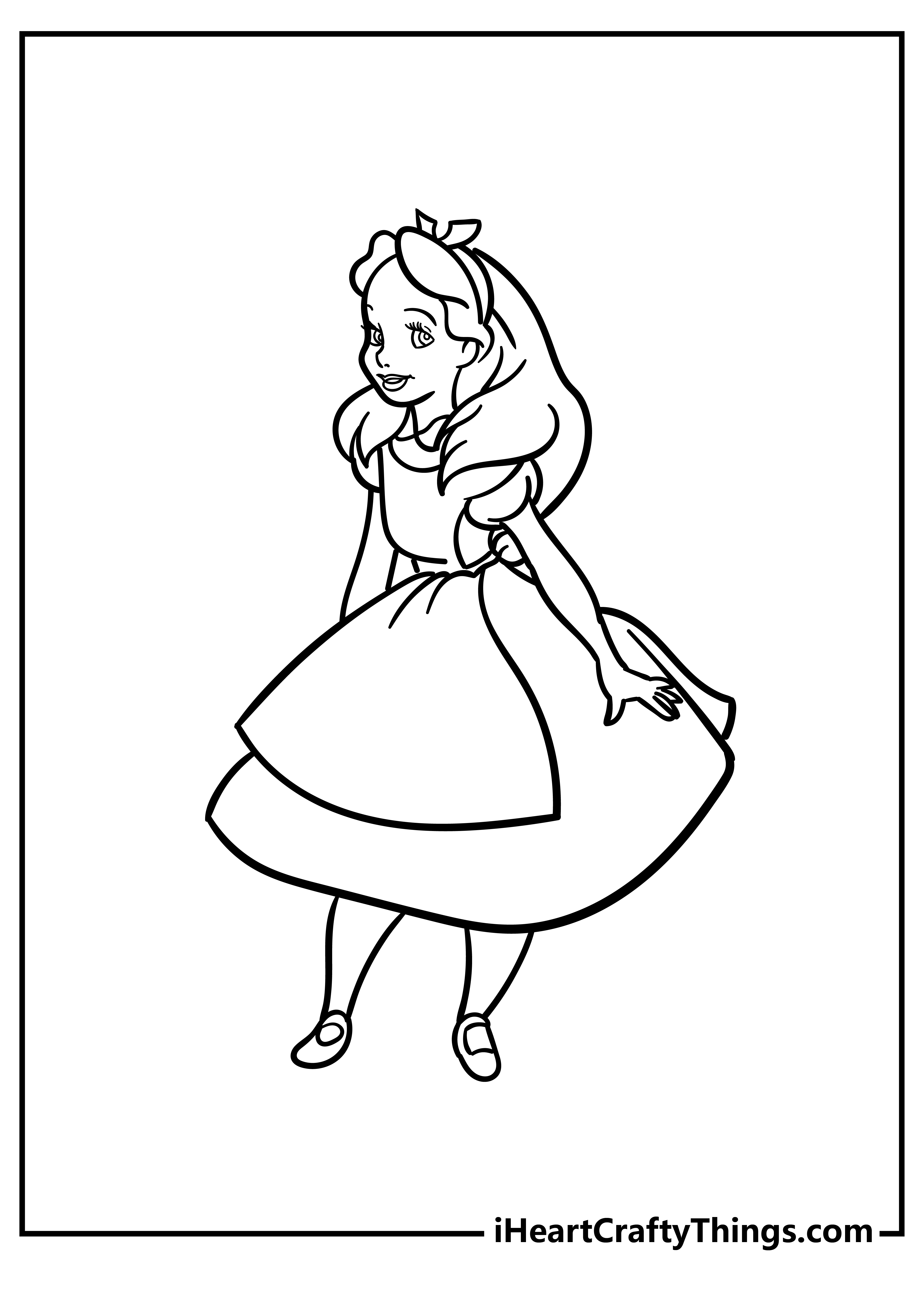 Alice in wonderland coloring pages free printables