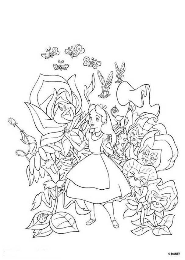 Alice in wonderland coloring pages printable for free download