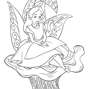 Alice in wonderland coloring pages printable for free download