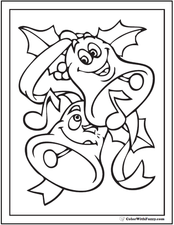 Christmas bells coloring page