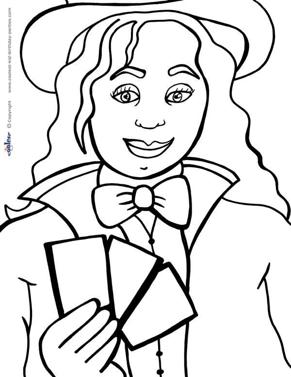 Printable magic coloring page