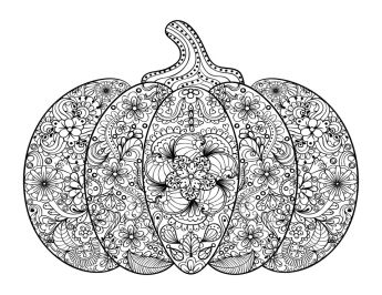 Free printable pumpkin coloring pages for adults