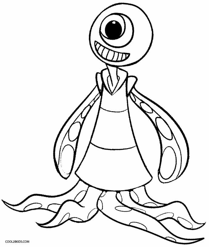 Printable alien coloring pages for kids coolbkids alien drawings coloring pages for kids easy cartoon drawings